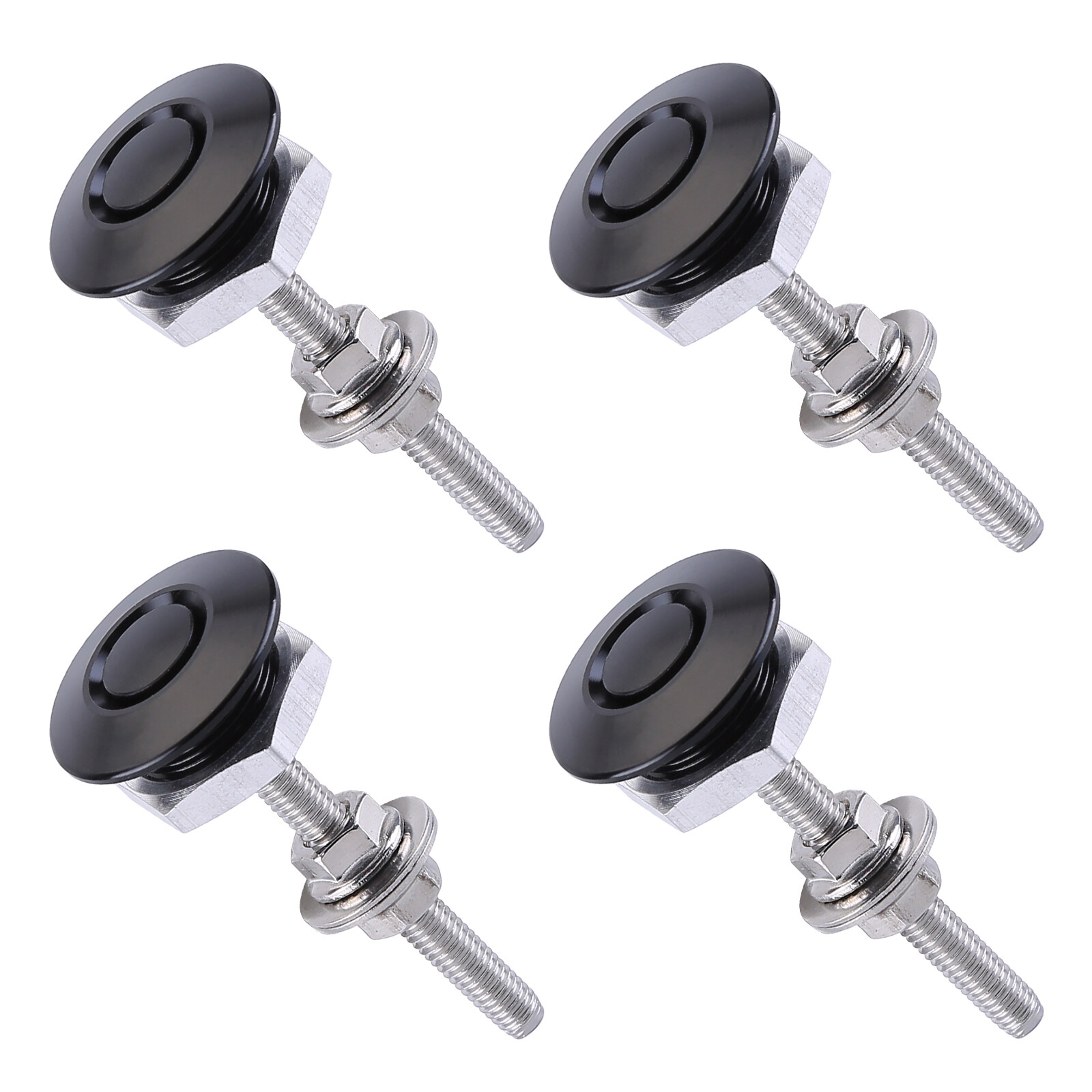 4PCS Aluminum Bumper Quick Release Fasteners Kit For Car Trunk Fender Hatch Lid