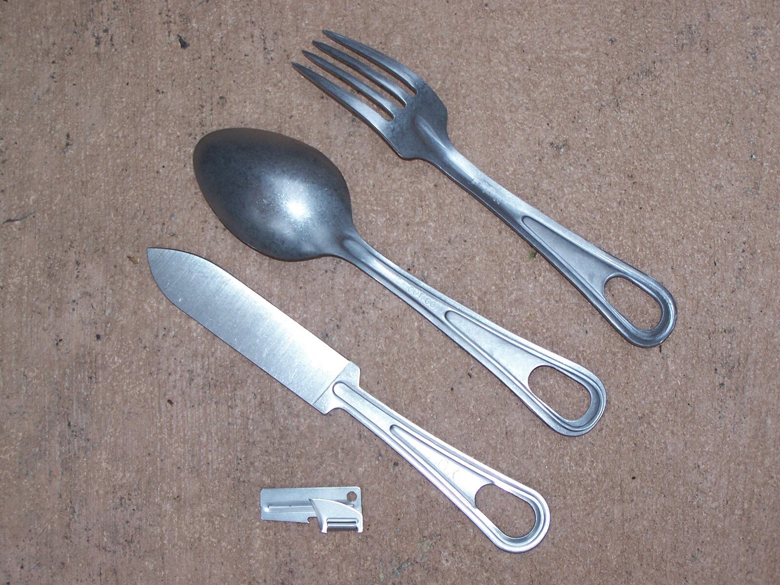 Spoon Knife Fork Utensil SKOCO Utica f Ration Kit Military Camping + Shelby P38