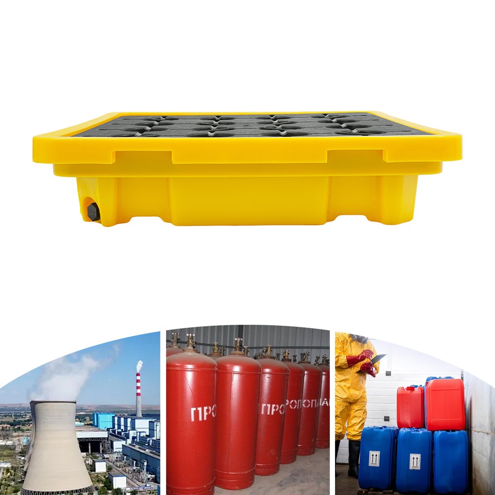 Spill Containment Platform, Spill Containment Pallet, Yellow and Black