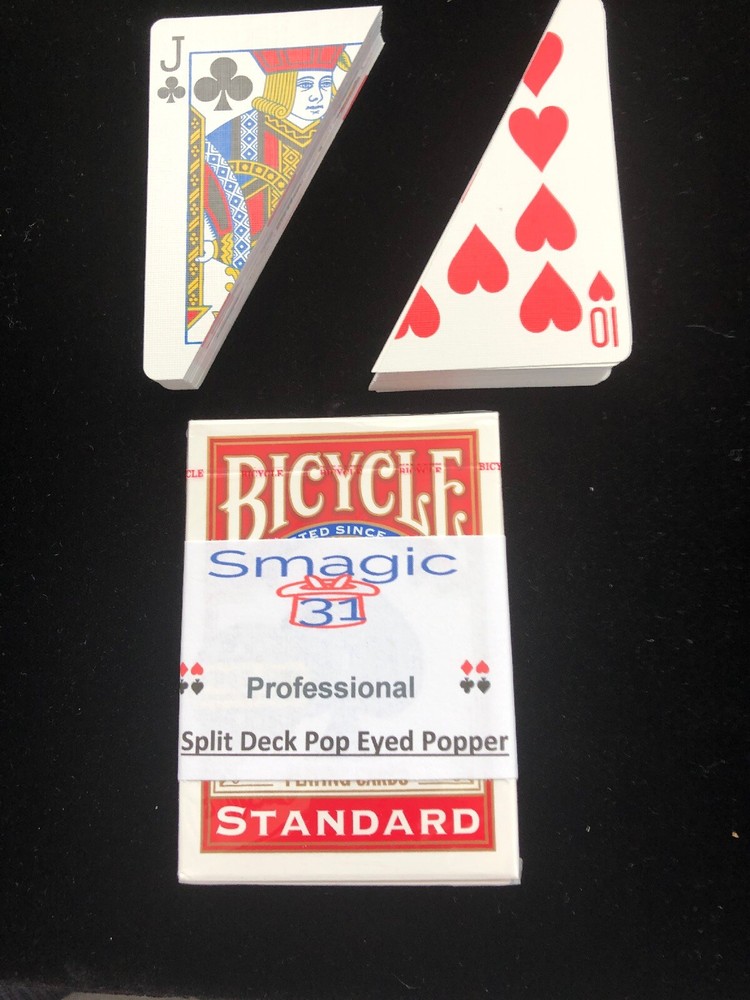 Split Deck - Magic Card Trick - Bicycle Red or Blue Free Shipping!