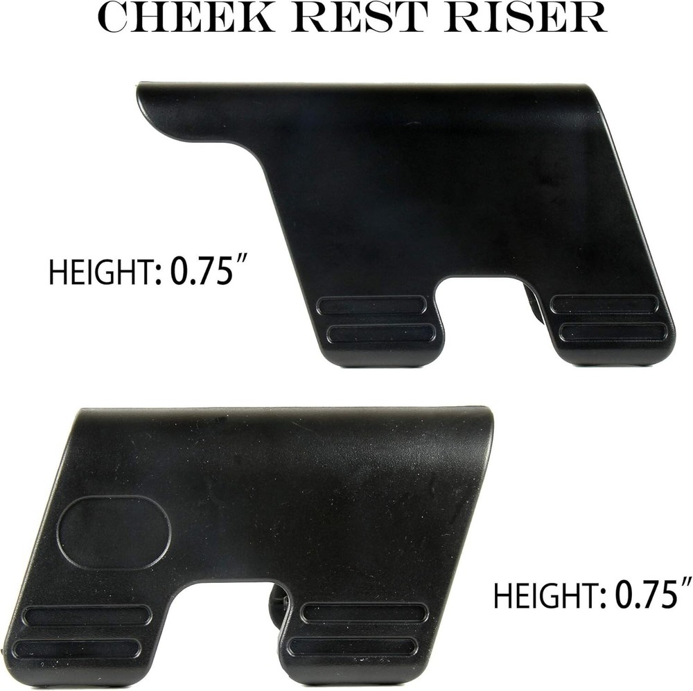 Comfort-Enhancing Cheek Rest Riser - Double Height 1.25" & 0.75" for Shooters