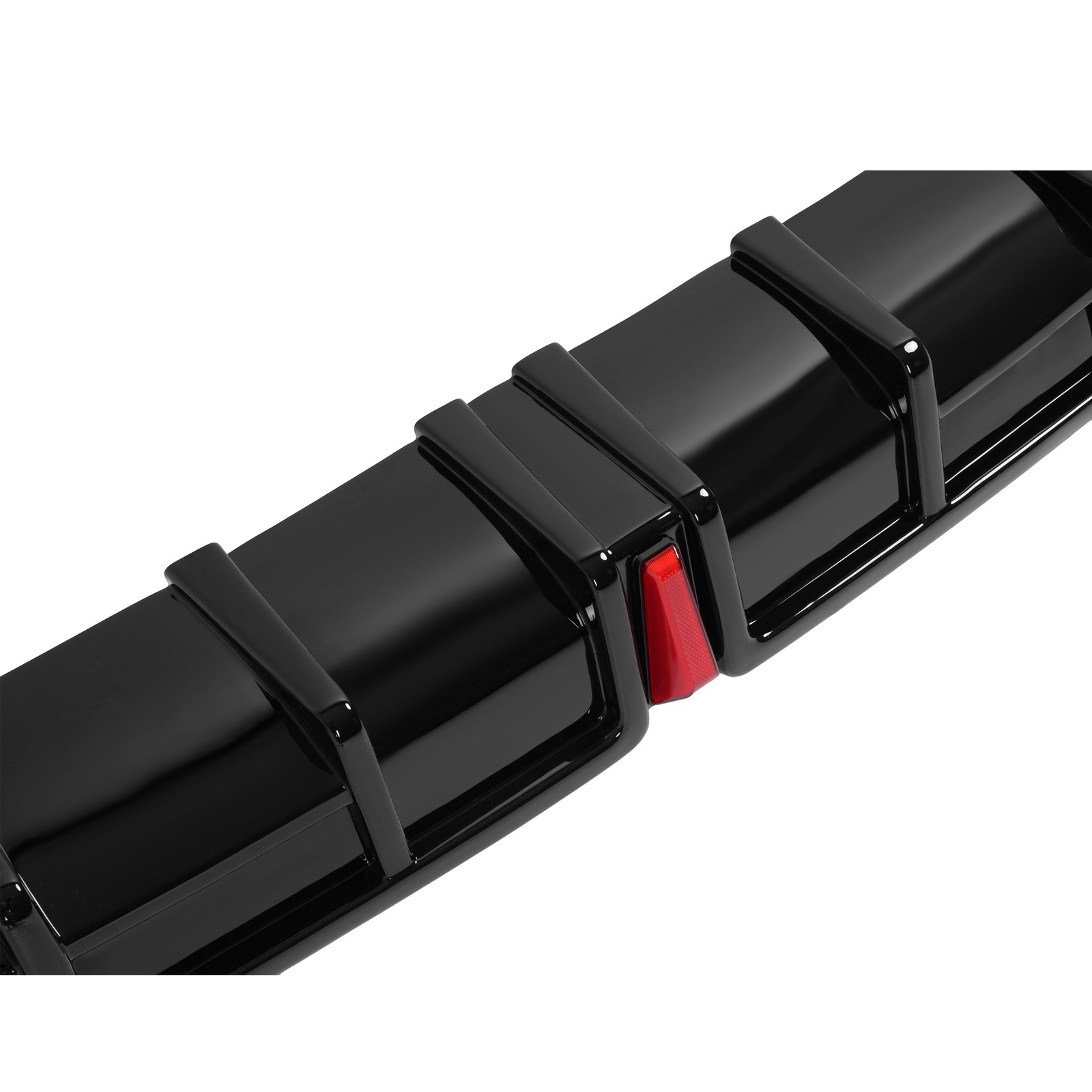 Rear Diffuser + Corner Spats W/LED For 2022-26 Honda Civic Sedan 4Dr Gloss Black