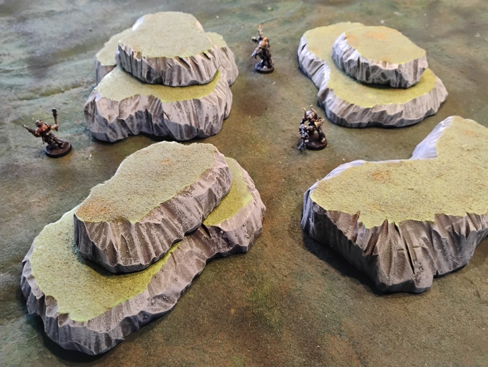 Stackable Hill Set Terrain Wargame bolt action Warhammer 40k tabletop D&D