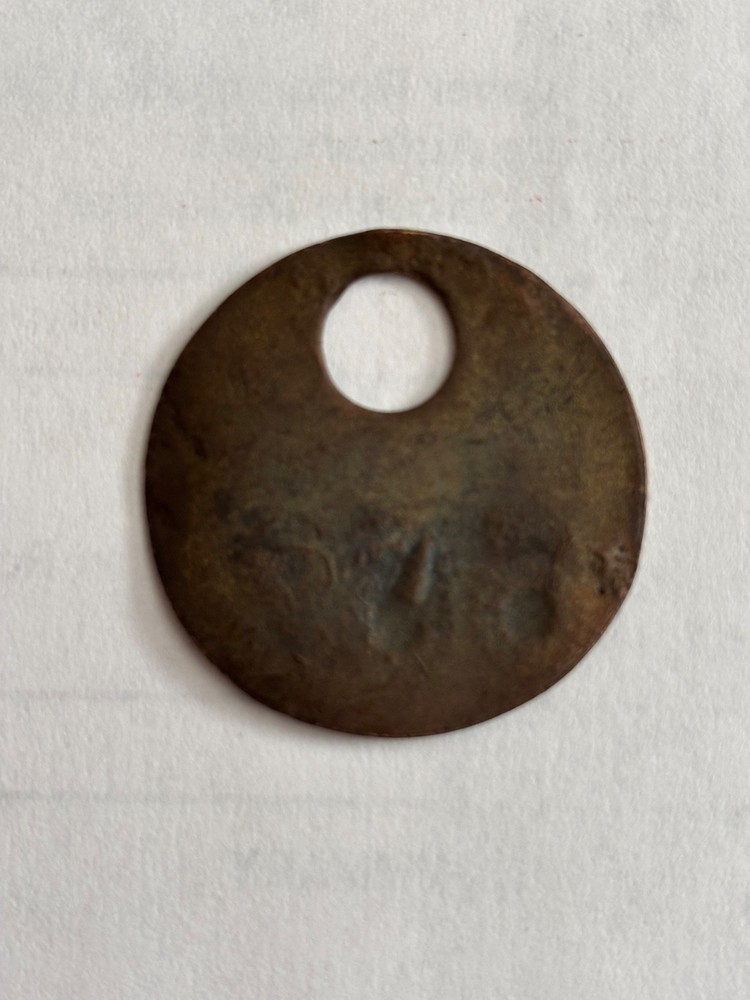Vintage PA coal mine brass loader tag