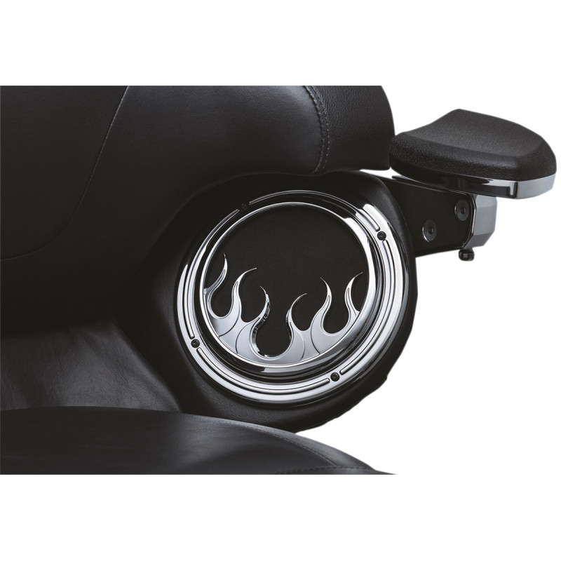 Kuryakyn - 7374 - Front Speaker Grills, Flame