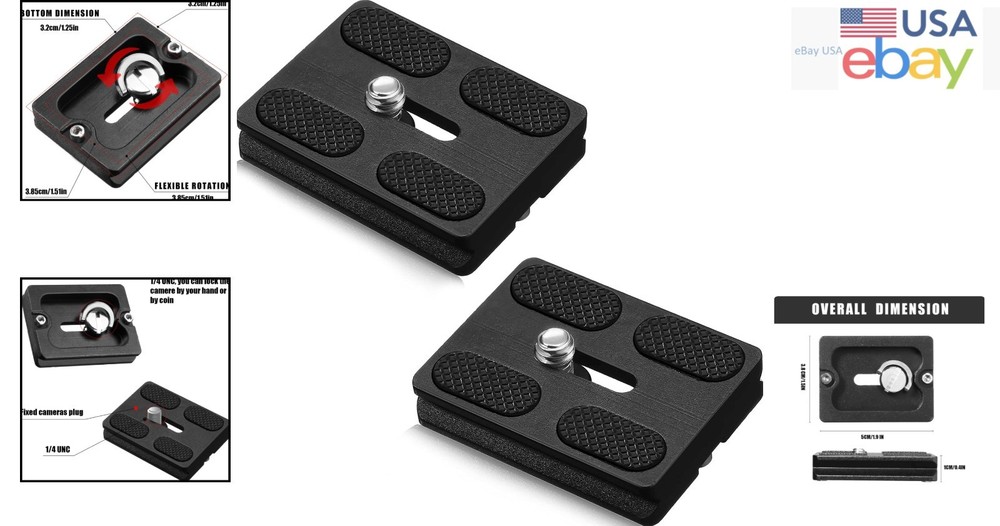 Universal Quick Release Plates for Easy Camera Attachment and Detachment