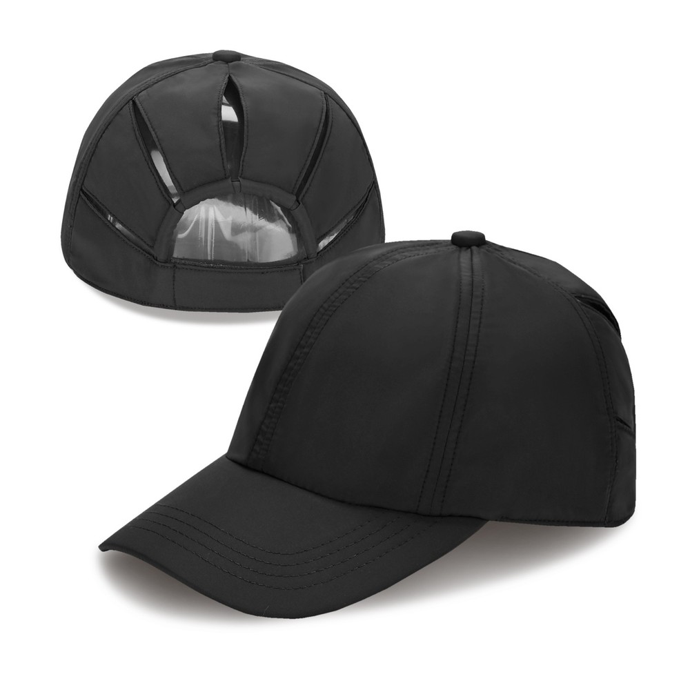 C.C Ponycap Messy High Bun Ponytail Adjustable Trucker Baseball Cap Hat