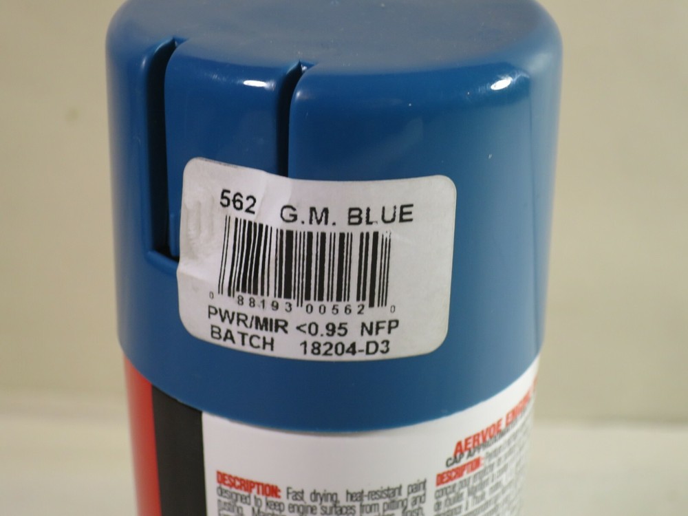 Aervoe 562 Engine Enamel Paint G.M. Blue 12 Oz Can