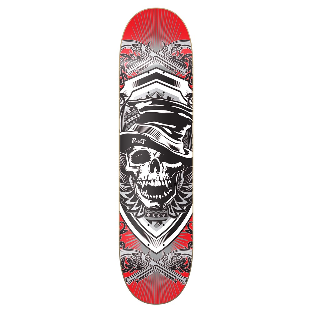 Yocaher Graphic Skull Hat Skateboard Deck - DECK ONLY
