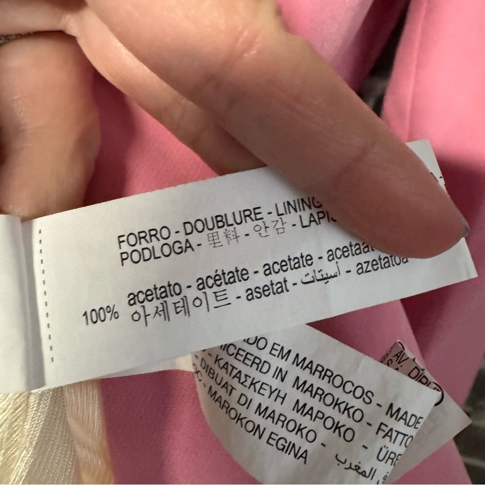 Zara blazer pink hook loop closure pockets SIZE SMALL S