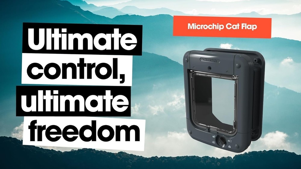 Microchip Activated Cat Flap 360 - and AVID Compatible, for Small to Medium ...