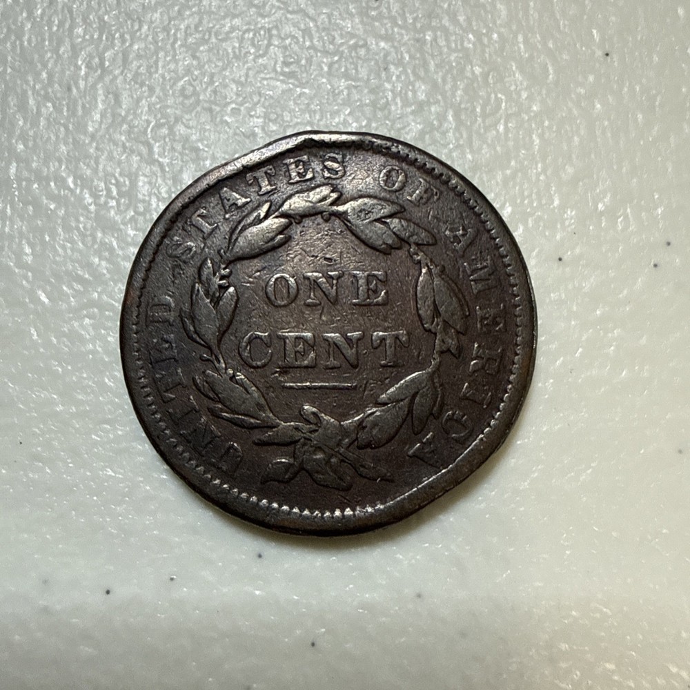 1838 coronet head large cent In VG Condition Circulated
