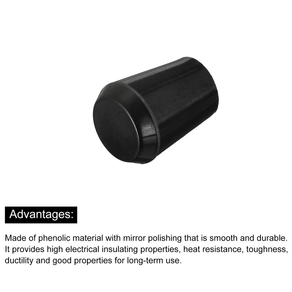 M6x20mm Female Threaded Hand Knobs Tapered Brass Insert Handle for Machine, 2Pcs