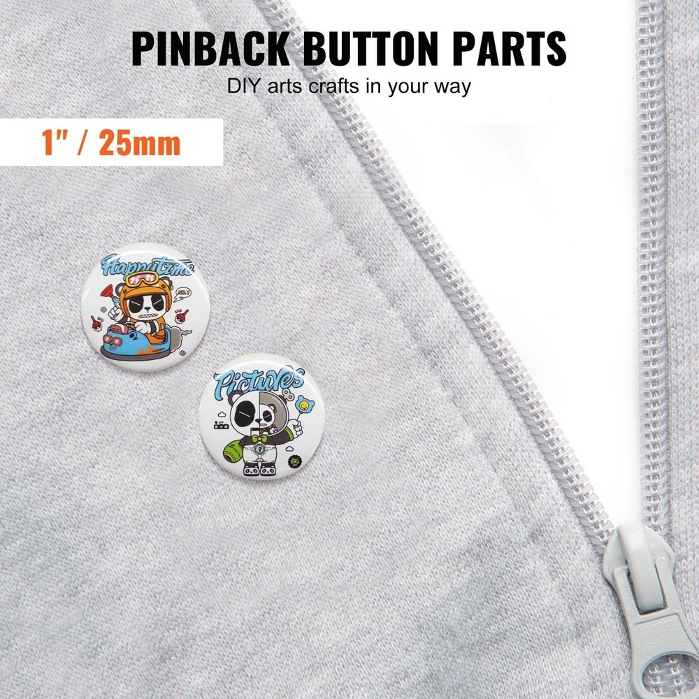 25mm Button Badge Accessories 500 Packs for 1in Maker Machine