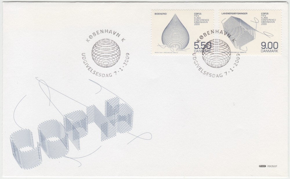 Denmark FDC 2009, UN Climate Conference, mint