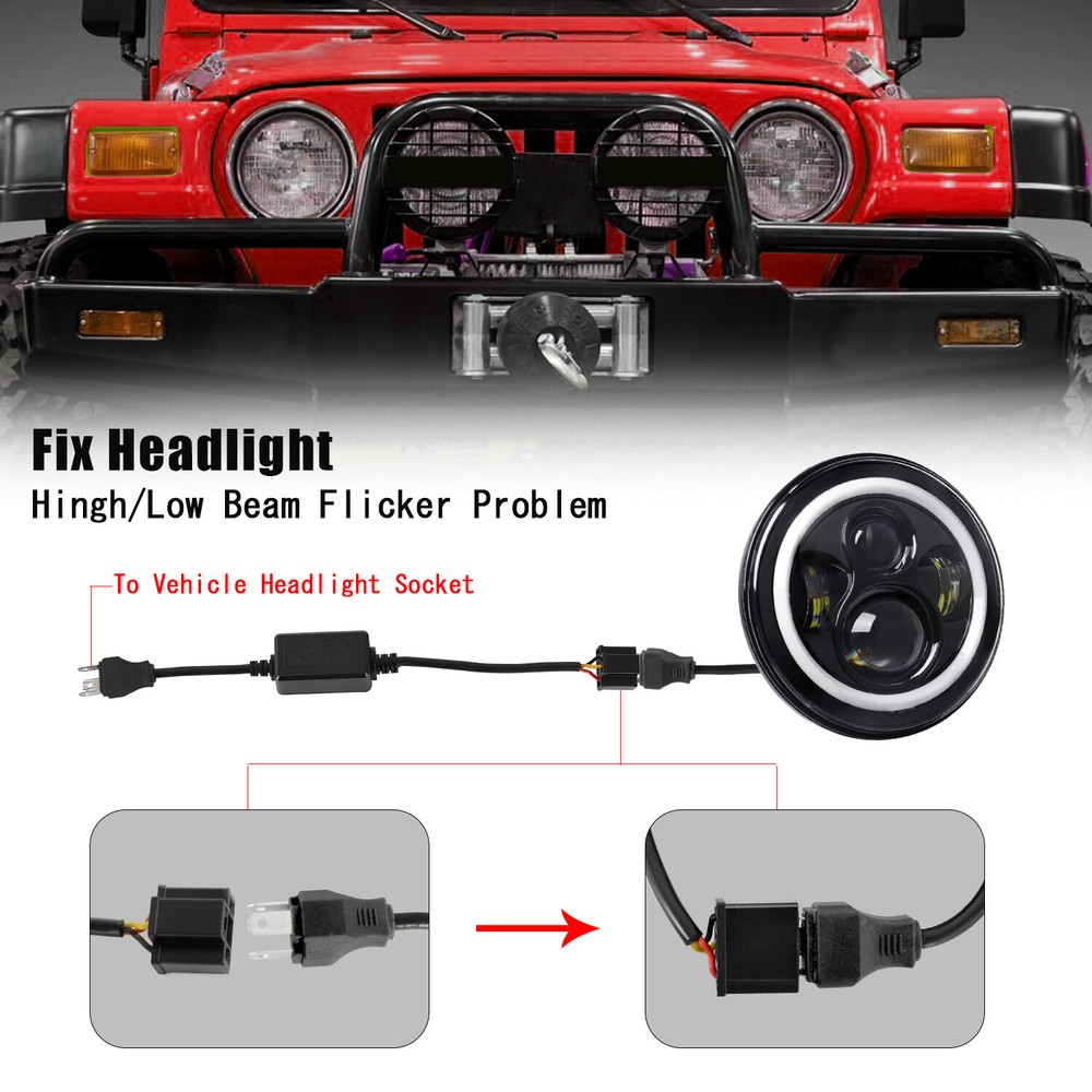 H4 9003 Headlight Canbus LED Decoder Error Free Anti Flicker Load Resistor 2Pcs