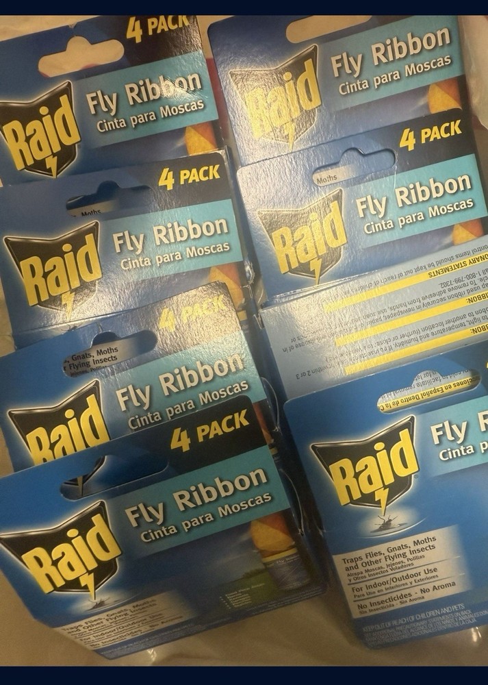 **Raid Fly Ribbon Insect Catcher, Adhesive, 4-Pack**