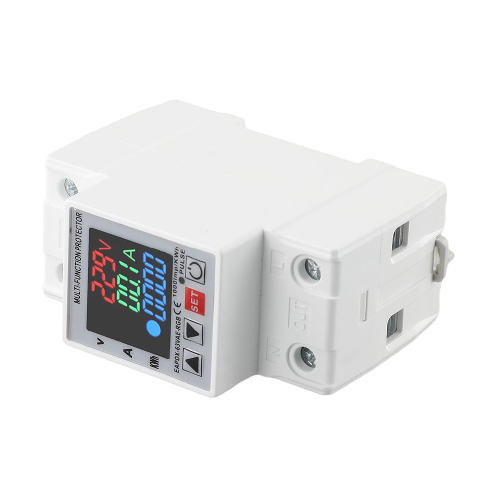 63A Adjustable Voltage Protector Relay for Din Rail with Display Function
