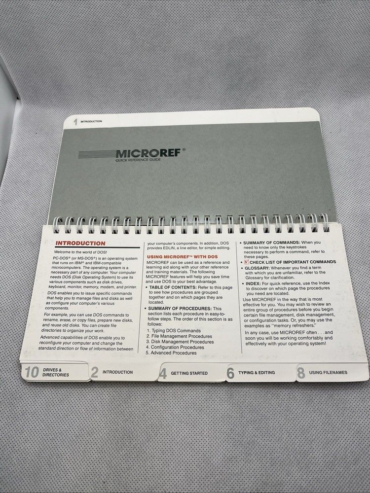 Microref PC / MS-Dos User Manual Educational Systems
