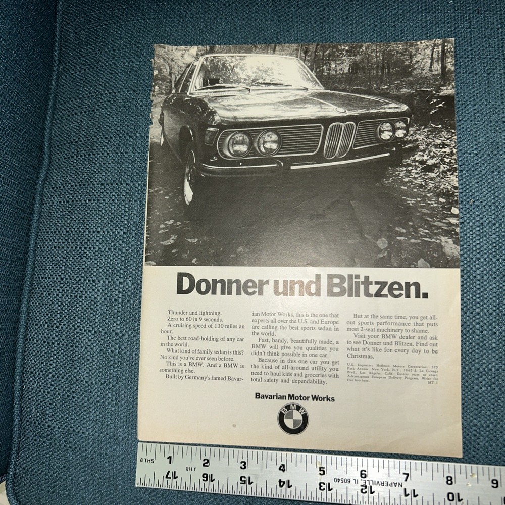 1970 BMW Print Advertisement