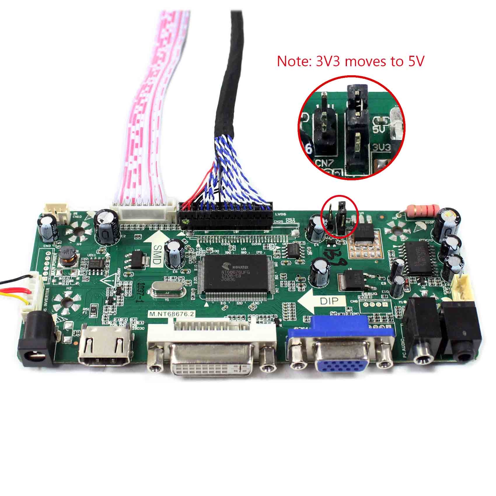 DVI VGA HDM I LCD Controller Board for 18.5" G185HAN01.0 1920x1080 LCD Screen