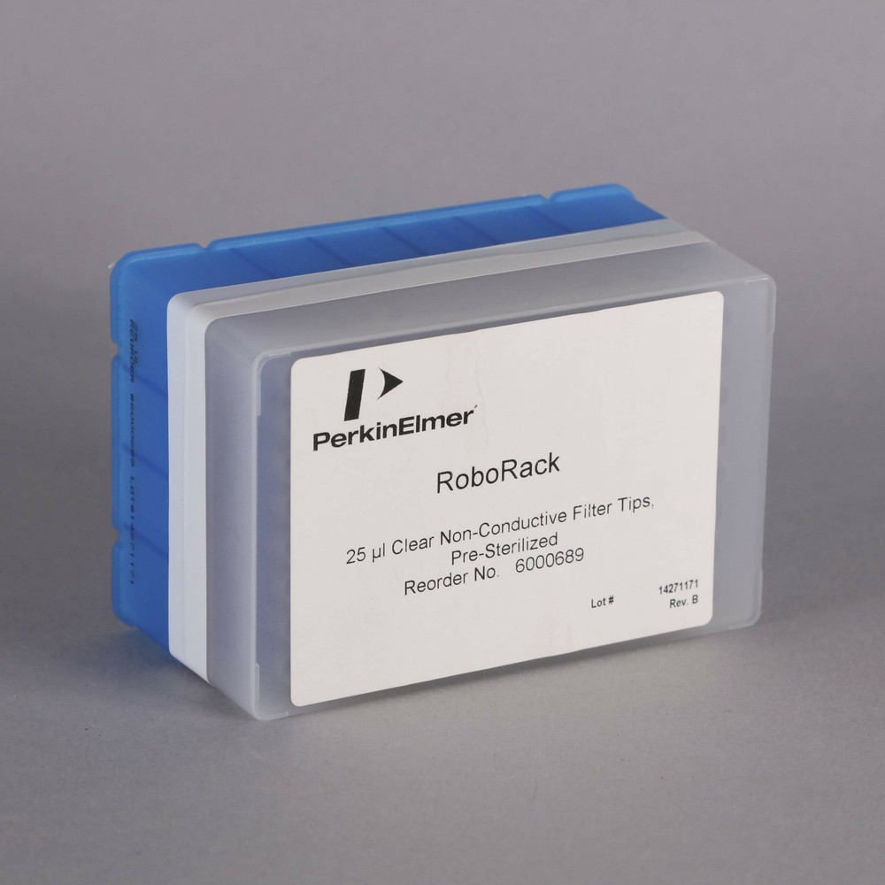Perkin Elmer RoboRack 25 µL Clear Sterile Filter Tips #6000689