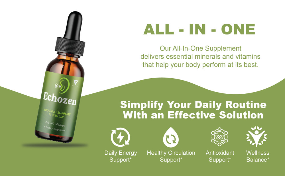 (3 Pack) EchoZen Drops, EchoZen Tinnitus Support Liquid Supplement (6oz)