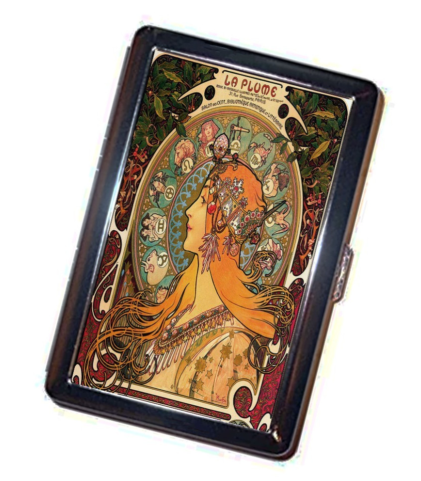 A. Mucha Zodiac Study Cigarette case Handmade Art Deco