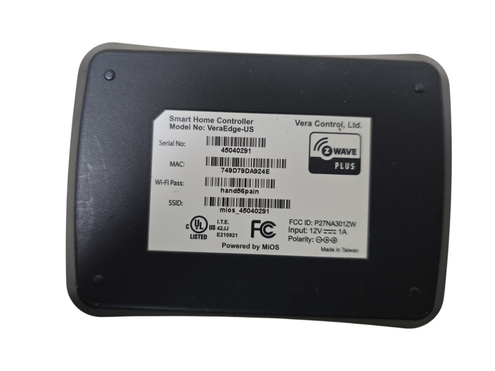 VeraEdge Smart Home Controller Edge-US Z Wave Plus