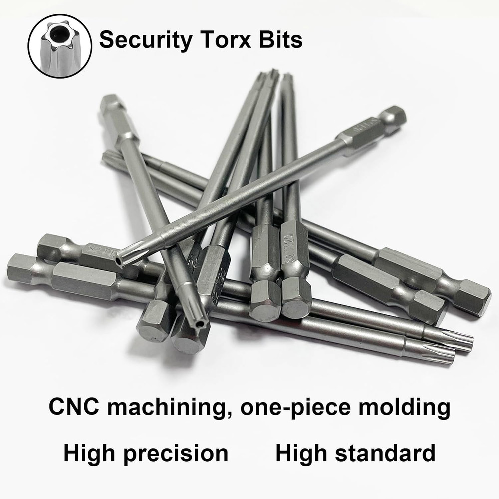 10PCS T25 Torx Screwdriver Bit Sets, 4‘’Length Magnetic Security Torx Bits Set (
