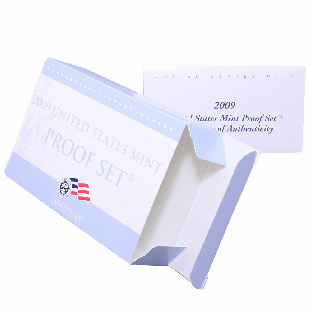 Empty Packaging Replacement Clad Proof Set Box & COA No Coins 2009