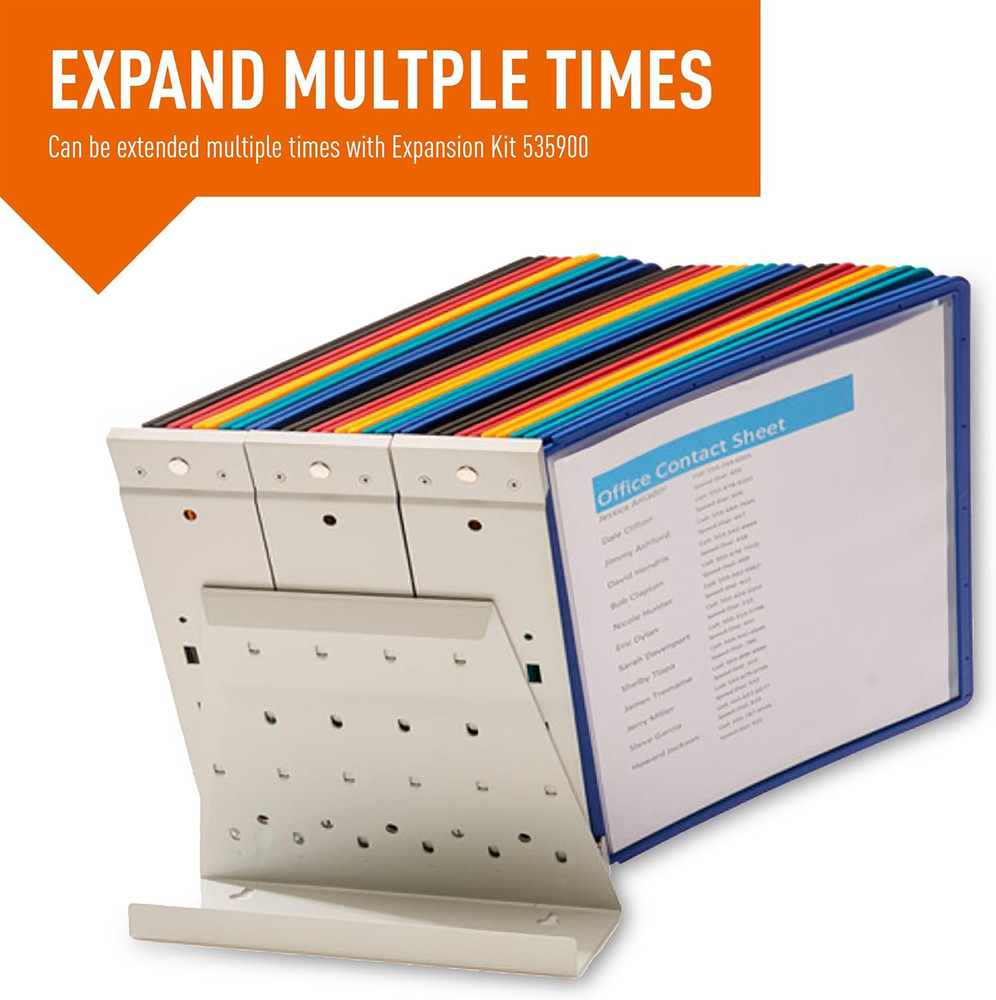 Metal Base; Polypropylene Panel Desktop Reference System, 10 Double-Sided Panels