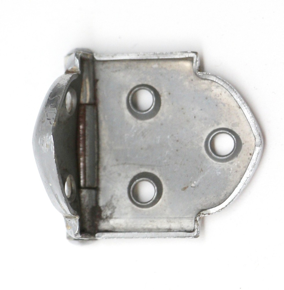 Chrome Plated Steel Art Deco Surface Cabinet Hinge