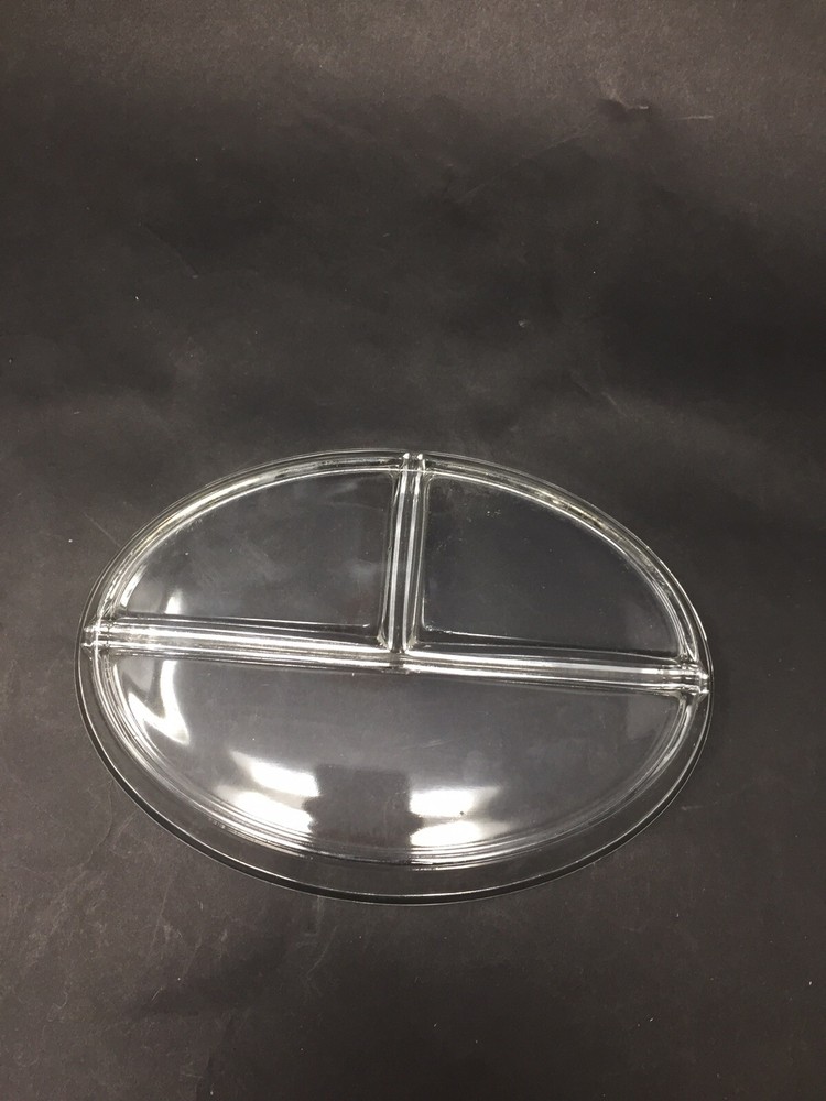 Heavy 3 Part Crystal Dish