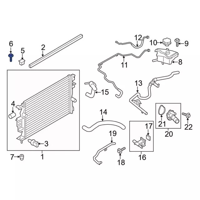 Genuine Ford Radiator Mount Bracket DG9Z-8A193-A