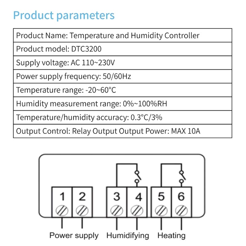 High Accuracy Temperature & Humidity Controller Range 20~60°C/0~100%RH Incubator