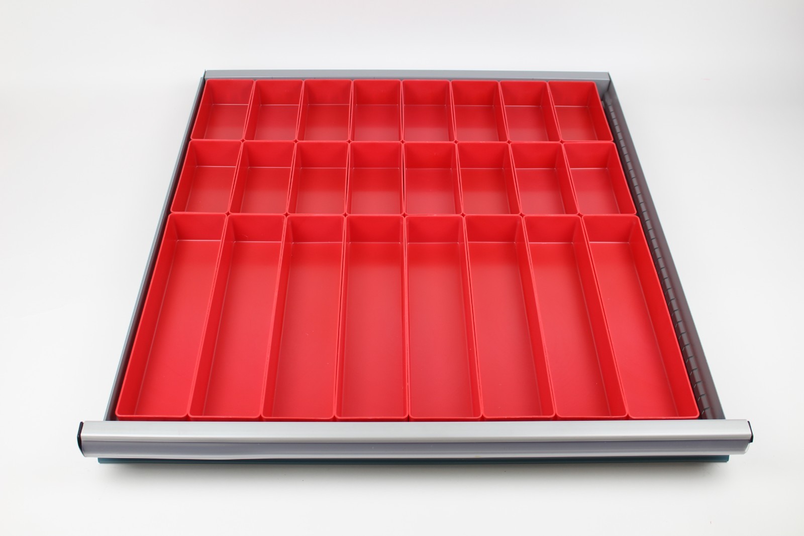 140 PBA Red Plastic Box Assortment- 2 Inch Deep Drawer Organizer fits Lista, ETC