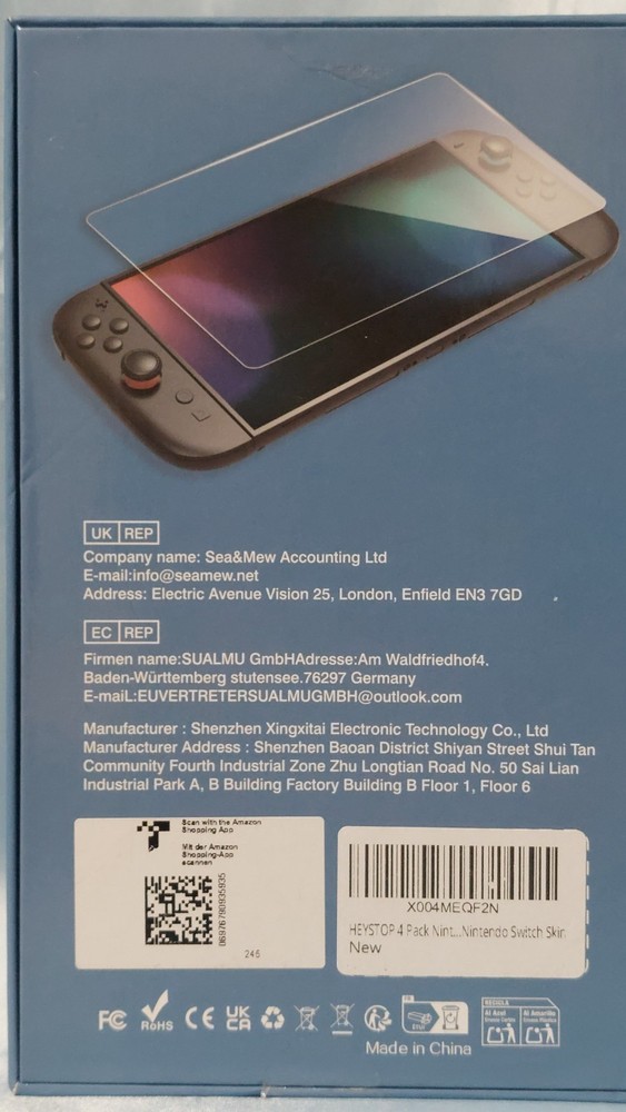 HeysTop Glass Screen Protector 4 Pack for Nintendo Switch 2 Clear, Bubble Free