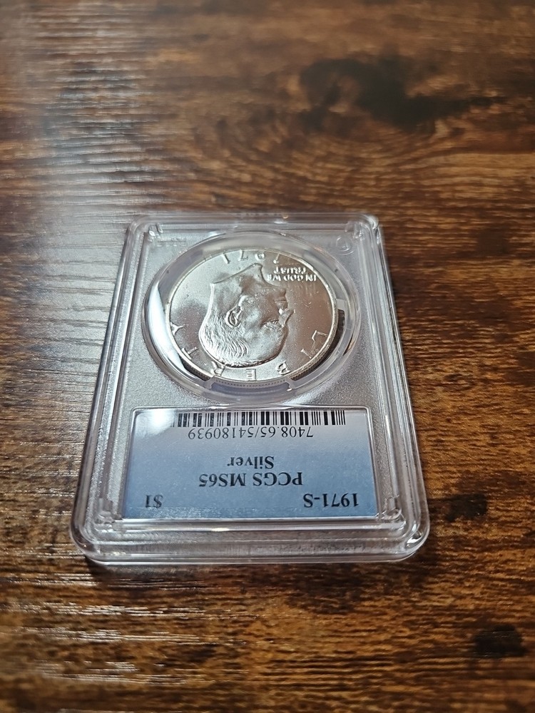 1971-S $1 PCGS MS65 MS 65 Eisenhower "Ike" Silver Dollar 40%