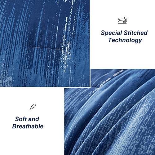 Ombre Comforter Set Size Reversible Gradient Grey Boho Bedding Set Queen Blue