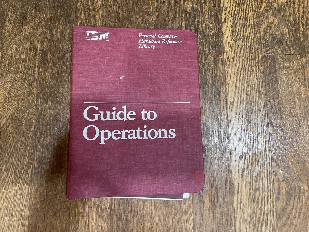 IBM Personal Computer Hardware Reference Library Guide To Operations