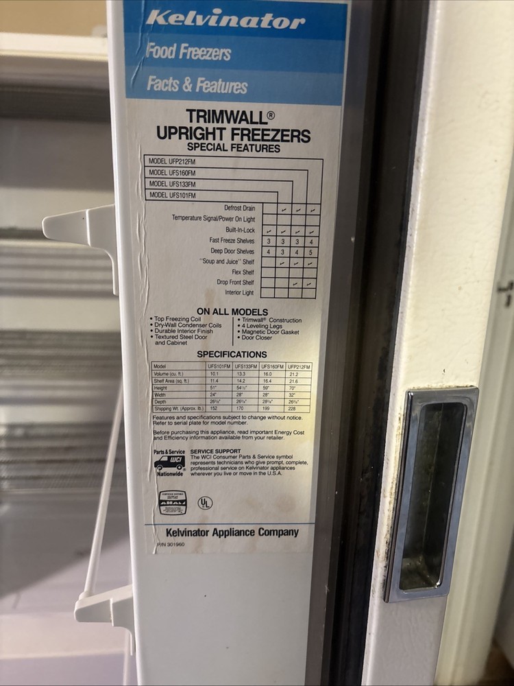 Kelvinator Upright Freezer