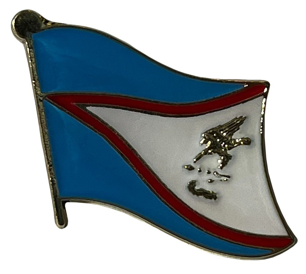 American Samoa Wavy Motorcycle Hat Cap Lapel Pin