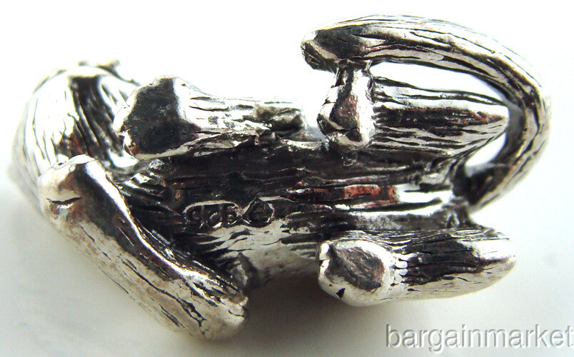 Miniature Sterling Silver Kitty Cat Figurine #85