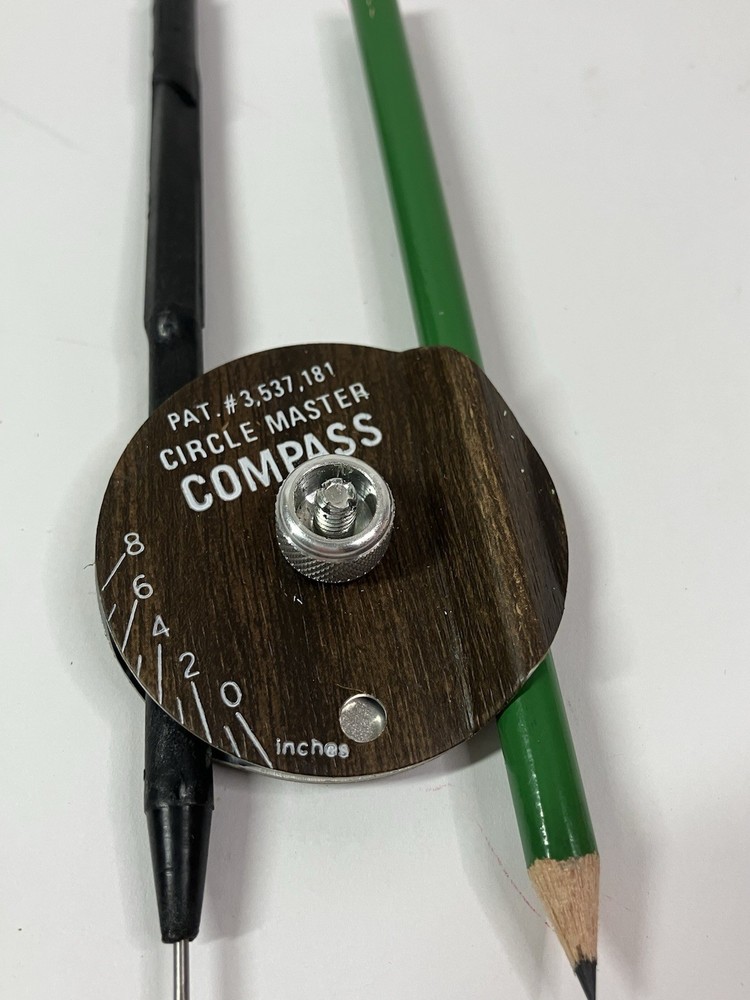 Circle Master Compass Brown Educational Drawing Tool Drafting / Art / Shop Work