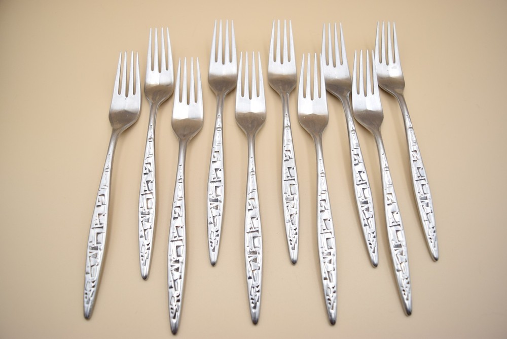 48pc Lyon Cortez Aztec Flatware Set Knives Serving Spoon Dinner Forks Tablespoon