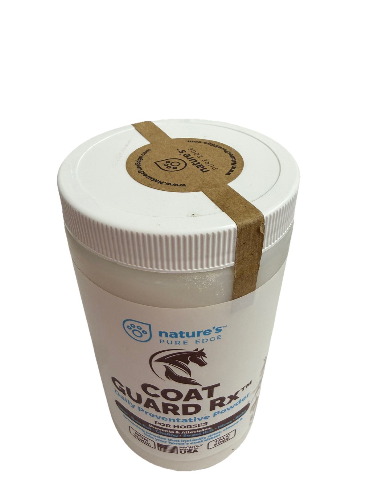 Nature's Pure Edge Coat Guard Rx Preventative Powder Horses 16oz Talc Free USA