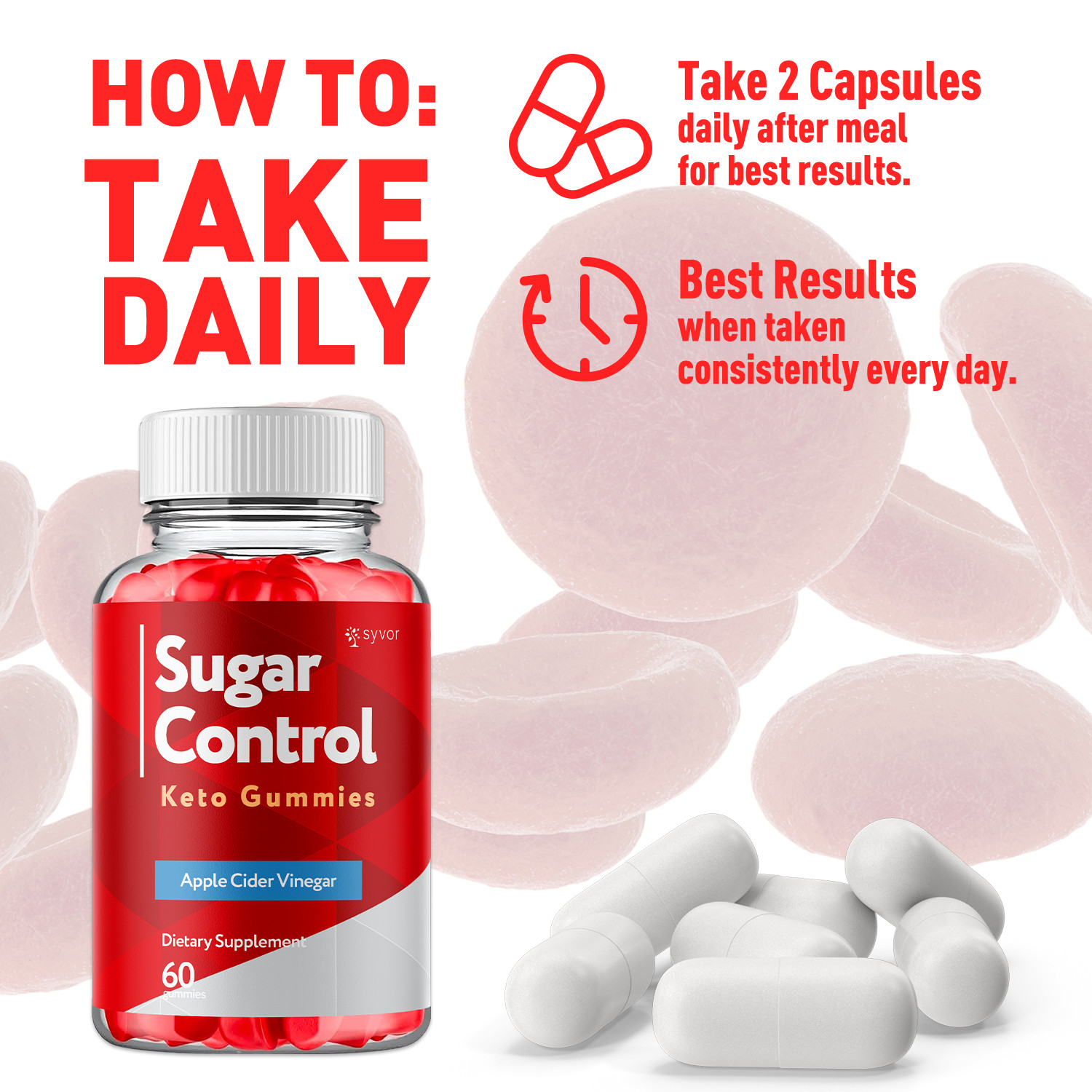 (3 Pack) Sugar Control Keto ACV Gummies 1000MG SugarControl Vitamin 180 Gummies