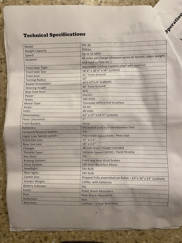 Ewheel Ew-36 Mobility Scooter