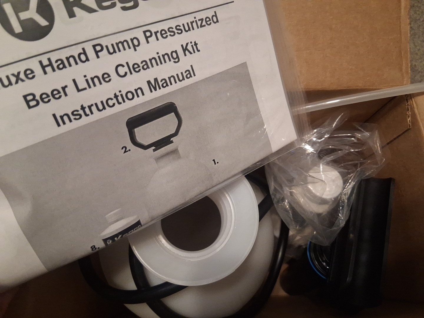 Kegco Deluxe Kegerator Cleaning Kit Pressurized Hand Pump Keg Beer Line Cleaner